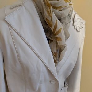 Kensie White Leather Blazer